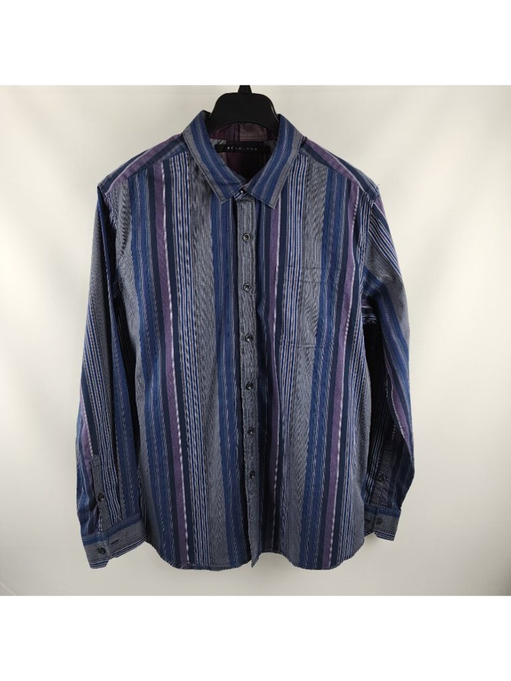 Sean John Dress Shirt Mens 2XL Multi Striped L/S Button Up